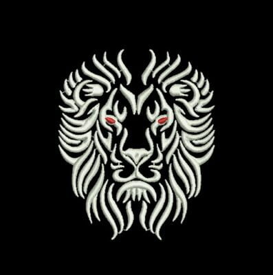 Matriz De Bordado Leão Tribal Para Bordar. 