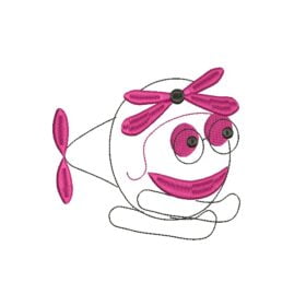 Matriz De Bordado Vovó Helicóptero Para Bordar. 