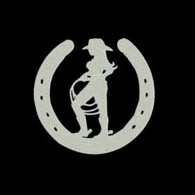 Matriz De Bordado Ferradura Girl para Bordar.