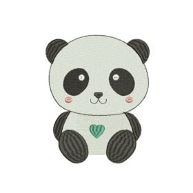 Matriz De Bordado Pandinha Para Bordar. Panda
