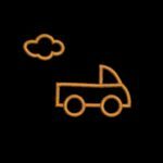 Matriz De Bordado Carrinho com Nuvem para bordar. Aplique