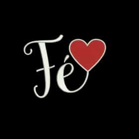 Matriz De Bordado Fé Com Coração para bordar. 