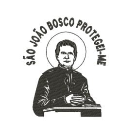 Matriz De Bordado São João Bosco para bordar. Protegei-Me