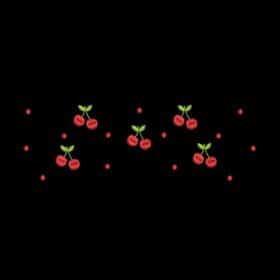 Matriz De Bordado Cerejas Poá para bordar. 
