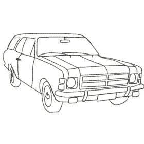 Matriz De Bordado Caravan Contorno Para Bordar.