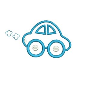 Matriz De Bordado Carrinho Fumaça Para Bordar. Aplique