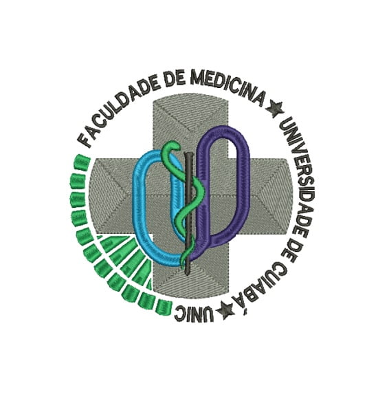 Matriz De Bordado Faculdade Unic Medicina para Bordar. Universidade de Cuiabá. 