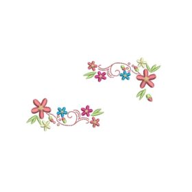 Matriz De Bordado Florzinhas Coloridas para bordar. 