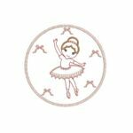 Matriz De Bordado Bailarina Com Moldura para bordado.