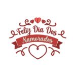 Matriz De Bordado Feliz Dia Dos Namorados para bordar.