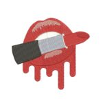 Matriz De Bordado Boca com Batom para bordar.