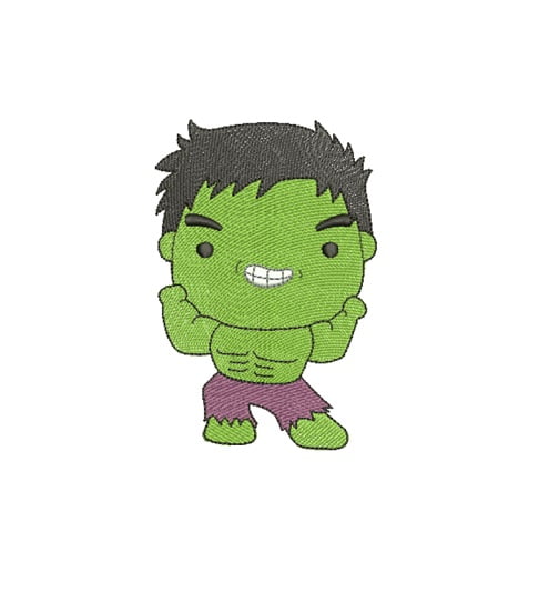 Matriz De Bordado Hulk para bordar. Rippled