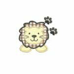 Matriz De Bordado Leãozinho Aplique para bordar com patinhas.