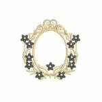 Matriz De Bordado Moldura com Florzinhas para bordar. 