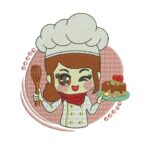 Matriz De Bordado Confeiteira para bordar. 