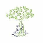 Matriz De Bordado Árvore Com Borboletas para bordar.