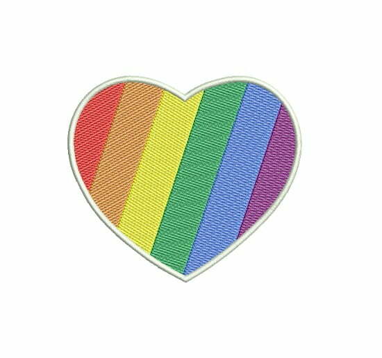 Matriz De Bordado Coração LGBT para bordar