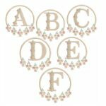 Matriz De Bordado Alfabeto Moldura Flores