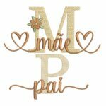 matriz de bordado - mae e pai