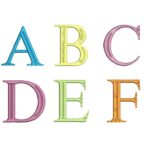 Matriz de Bordado Alfabeto Letra de Forma