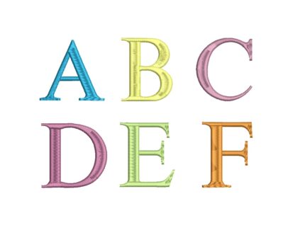 Matriz de Bordado Alfabeto Letra de Forma
