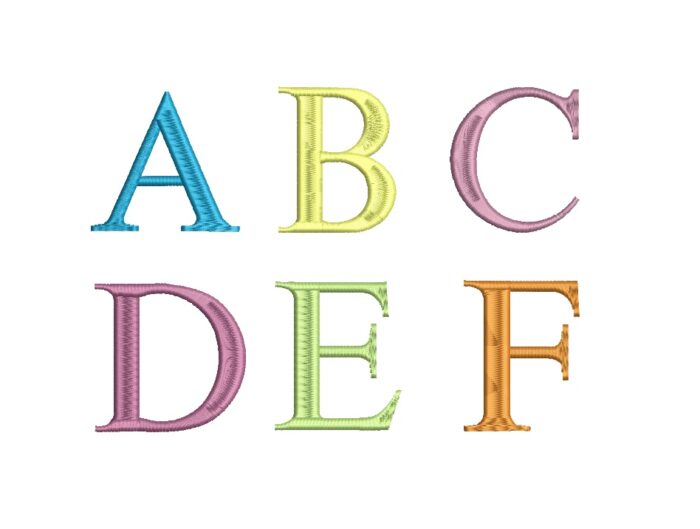 Matriz de Bordado Alfabeto Letra de Forma - Imagem 1