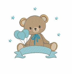 Matriz de Bordado Ursinhos Balão - Imagem 3