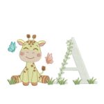 Matriz de Bordado - Alfabeto Girafinha para Bordar - Imagem 2