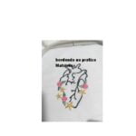 Matriz de bordado coração flores para bordar