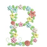 Matriz de Bordado - Alfabeto Florais sem Fundo para Bordar - Imagem 3