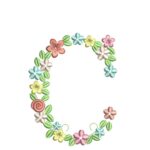 Matriz de Bordado - Alfabeto Florais sem Fundo para Bordar - Imagem 4