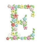 Matriz de Bordado - Alfabeto Florais sem Fundo para Bordar - Imagem 6