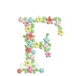 Matriz de Bordado - Alfabeto Florais sem Fundo para Bordar - Imagem 7