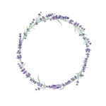 Matriz De Bordado Moldura Lavanda para bordar com folhinhas