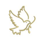 Matriz De Bordado Pombo com galho para bordar crisma