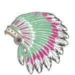 matriz-de-bordado-Cocar-indigena