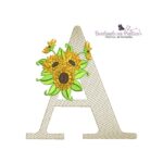 matriz-de-bordado-letra-A-girassol-alfabeto-para-bordar-bordado-na-pratica