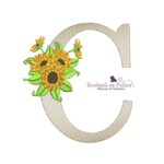 Matriz de Bordado Alfabeto Girassol - Imagem 4