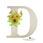 Matriz de Bordado Alfabeto Girassol - Imagem 5