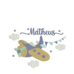 Matriz de Bordado Coleção 140 Nomes Aviãozinho Menino - Imagem 3