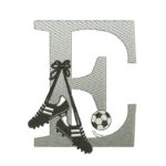 Matriz de Bordado Alfabeto Chuteira Bola - Imagem 3