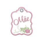 Chaveiro com flores mae rosa para bordar