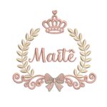Matriz de Bordado – Coleção Nomes Moldura Coroa Menina - Imagem 2