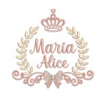 Matriz de Bordado – Coleção Nomes Moldura Coroa Menina - Imagem 5