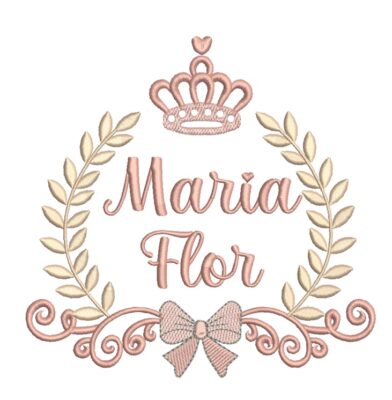 Matriz de Bordado – Coleção Nomes Moldura Coroa Menina - Imagem 9
