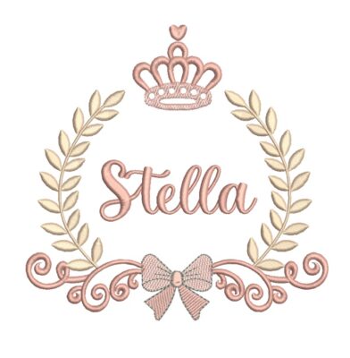 Matriz de Bordado – Coleção Nomes Moldura Coroa Menina - Imagem 10