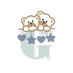 Matriz de Bordado Alfabeto Ursinho Varal - Imagem 9