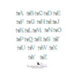 matriz de bordado alfabeto ursinho Balão para bordar