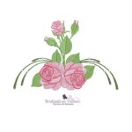 matriz de bordado arranjo de flores para bordar