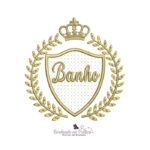 matriz de bordado coleção Banho moldura coroa aplique para bordar BP